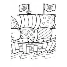 Dibujo Barco Pirata (Transporte) #138345 para imprimir y colorear