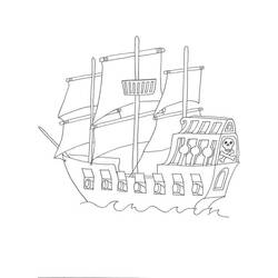 Dibujo Barco Pirata (Transporte) #184823 para imprimir y colorear