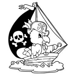 Dibujo Barco Pirata (Transporte) #184854 para imprimir y colorear