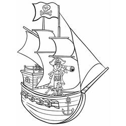Dibujo Barco Pirata (Transporte) #184856 para imprimir y colorear