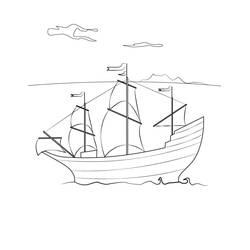 Dibujo para colorear: Barcos y Navíos (Transporte) #171575 - Dibujos para Colorear e Imprimir Gratis