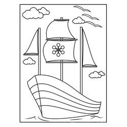 Dibujo para colorear: Barcos y Navíos (Transporte) #171583 - Dibujos para Colorear e Imprimir Gratis