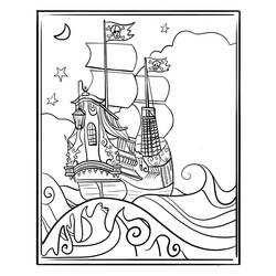 Dibujo para colorear: Barcos y Navíos (Transporte) #171584 - Dibujos para Colorear e Imprimir Gratis