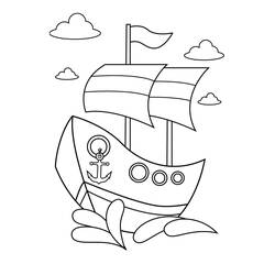 Dibujo para colorear: Barcos y Navíos (Transporte) #171585 - Dibujos para Colorear e Imprimir Gratis