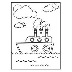 Dibujo para colorear: Barcos y Navíos (Transporte) #171593 - Dibujos para Colorear e Imprimir Gratis