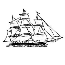 Dibujo para colorear: Barcos y Navíos (Transporte) #171596 - Dibujos para Colorear e Imprimir Gratis