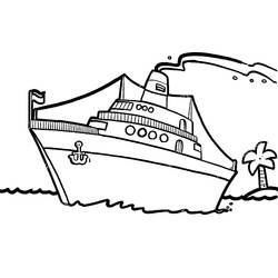 Dibujo para colorear: Barcos y Navíos (Transporte) #171600 - Dibujos para Colorear e Imprimir Gratis