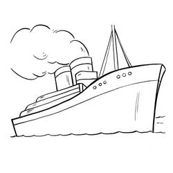 Dibujo para colorear: Barcos y Navíos (Transporte) #171605 - Dibujos para Colorear e Imprimir Gratis