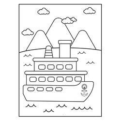 Dibujo para colorear: Barcos y Navíos (Transporte) #171612 - Dibujos para Colorear e Imprimir Gratis