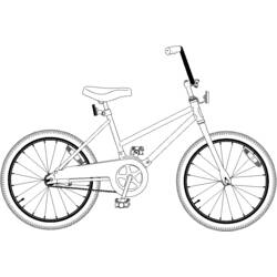 Dibujo para colorear: Bike / Bicycle (Transporte) #136971 - Dibujos para colorear