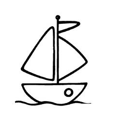 Dibujo para colorear: Boat / Ship (Transporte) #137449 - Dibujos para colorear