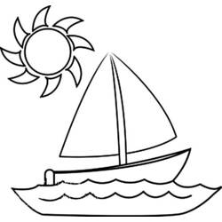 Dibujo para colorear: Boat / Ship (Transporte) #137456 - Dibujos para colorear