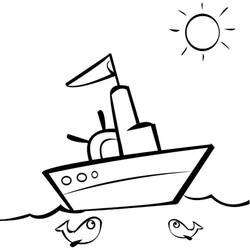 Dibujo para colorear: Boat / Ship (Transporte) #137459 - Dibujos para colorear