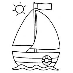 Dibujo para colorear: Boat / Ship (Transporte) #137462 - Dibujos para colorear