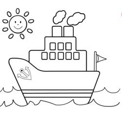 Dibujo para colorear: Boat / Ship (Transporte) #137470 - Dibujos para colorear