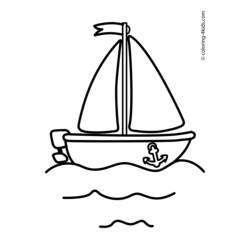 Dibujo para colorear: Boat / Ship (Transporte) #137525 - Dibujos para colorear