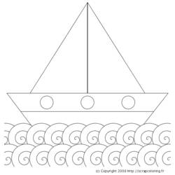 Dibujo para colorear: Boat / Ship (Transporte) #137537 - Dibujos para Colorear e Imprimir Gratis