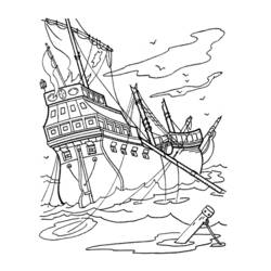 Dibujo para colorear: Boat / Ship (Transporte) #137684 - Dibujos para Colorear e Imprimir Gratis