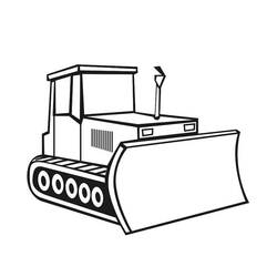 Dibujo para colorear: Bulldozer / Mecanic Shovel (Transporte) #141695 - Dibujos para colorear