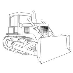 Dibujo para colorear: Bulldozer / Mecanic Shovel (Transporte) #141784 - Dibujos para colorear
