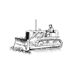 Dibujo Bulldozer / Pala Mecánica (Transporte) #141687 para imprimir y colorear