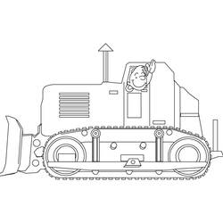 Dibujo Bulldozer / Pala Mecánica (Transporte) #141696 para imprimir y colorear