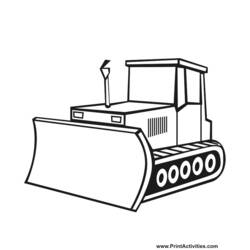 Dibujo Bulldozer / Pala Mecánica (Transporte) #141781 para imprimir y colorear