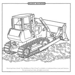 Dibujo Bulldozer / Pala Mecánica (Transporte) #141811 para imprimir y colorear