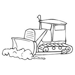 Dibujo Bulldozer / Pala Mecánica (Transporte) #204521 para imprimir y colorear