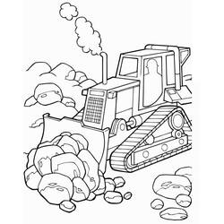 Dibujo Bulldozer / Pala Mecánica (Transporte) #204527 para imprimir y colorear