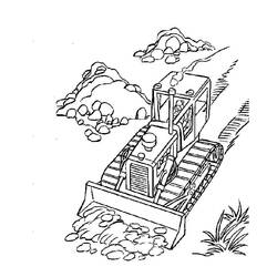 Dibujo Bulldozer / Pala Mecánica (Transporte) #204532 para imprimir y colorear