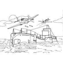 Dibujo para colorear: Buque de Guerra (Transporte) #138644 - Dibujos para Colorear e Imprimir Gratis