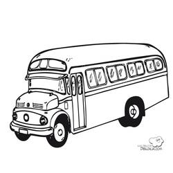 Dibujo para colorear: Bus (Transporte) #135297 - Dibujos para colorear