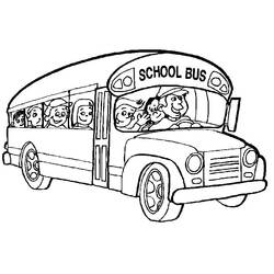 Dibujo para colorear: Bus (Transporte) #135298 - Dibujos para colorear