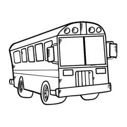 Dibujo para colorear: Bus (Transporte) #135304 - Dibujos para colorear