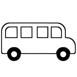 Dibujo para colorear: Bus (Transporte) #135309 - Dibujos para colorear