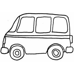 Dibujo para colorear: Bus (Transporte) #135310 - Dibujos para colorear