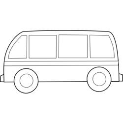 Dibujo para colorear: Bus (Transporte) #135319 - Dibujos para colorear