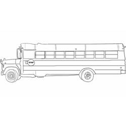 Dibujo para colorear: Bus (Transporte) #135320 - Dibujos para colorear