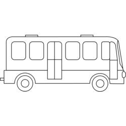 Dibujo para colorear: Bus (Transporte) #135335 - Dibujos para colorear