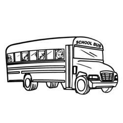 Dibujo para colorear: Bus (Transporte) #135339 - Dibujos para colorear