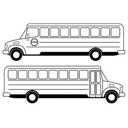 Dibujo para colorear: Bus (Transporte) #135423 - Dibujos para colorear
