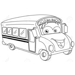 Dibujo para colorear: Bus (Transporte) #135499 - Dibujos para colorear