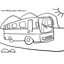 Dibujo para colorear: Bus (Transporte) #135500 - Dibujos para colorear