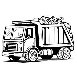 Dibujo Camión de Basura (Transporte) #202050 para imprimir y colorear