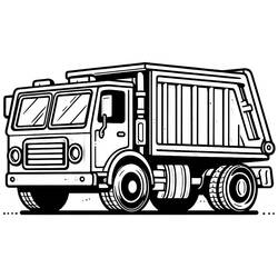 Dibujo Camión de Basura (Transporte) #202051 para imprimir y colorear