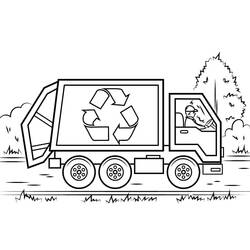 Dibujo Camión de Basura (Transporte) #202055 para imprimir y colorear