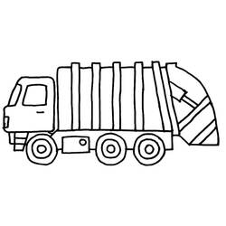 Dibujo Camión de Basura (Transporte) #202059 para imprimir y colorear