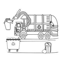 Dibujo Camión de Basura (Transporte) #202067 para imprimir y colorear