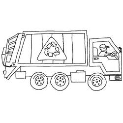 Dibujo Camión de Basura (Transporte) #202071 para imprimir y colorear